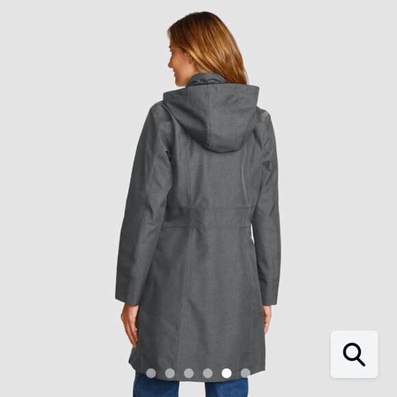 New Eddie Bauer Girl on the Go® Waterproof Trench Coat Size PETITE MEDIUM - Picture 2 of 8